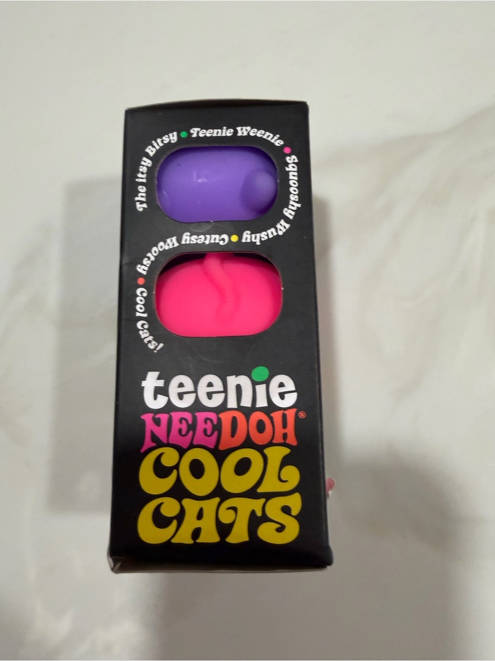 Teenie NeeDoh Cool Cats Squishy Stress Toys - Purple & Pink